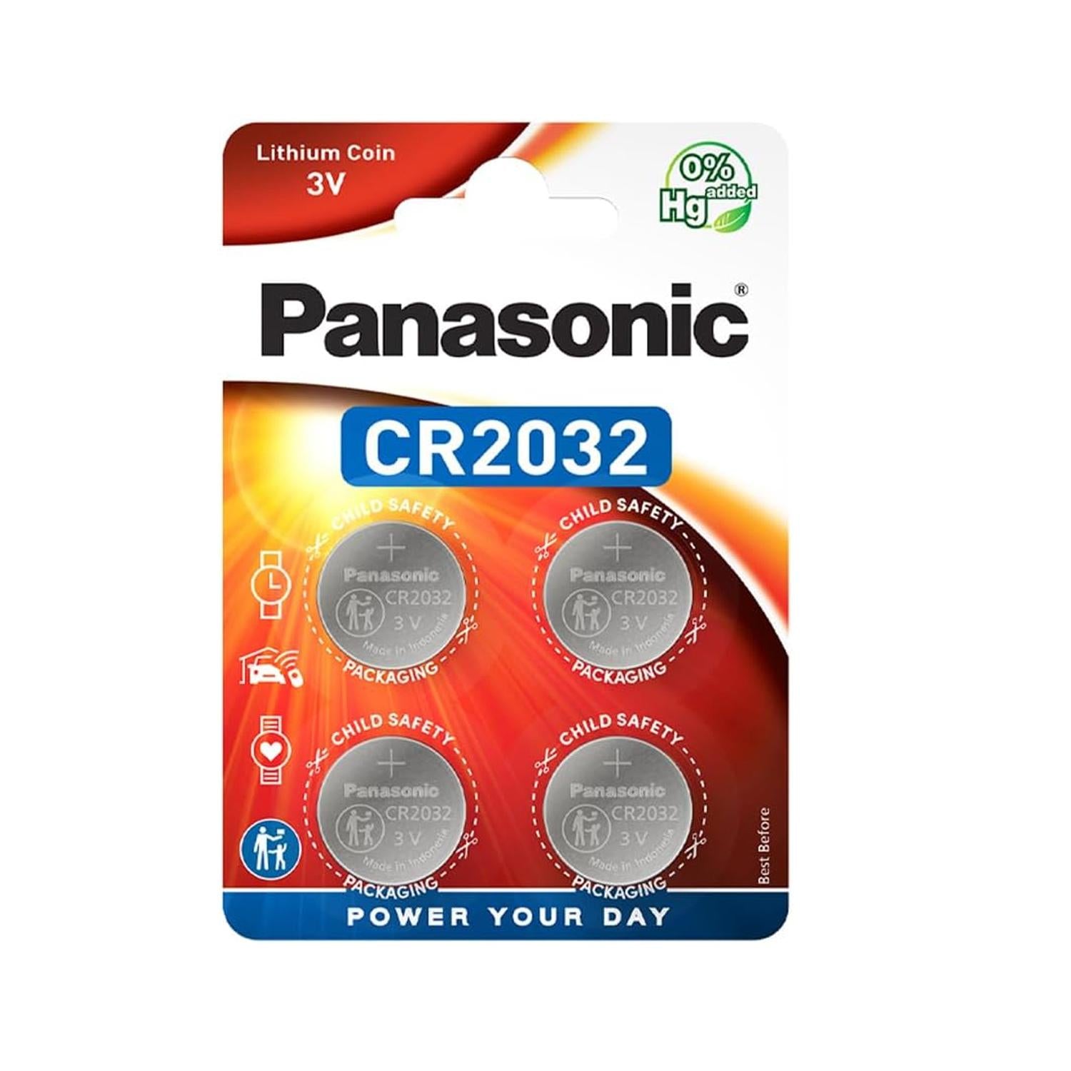Panasonic CR2032 Button Cell Battery for Key Fobs, Watches and More - Pack of 2, 4, 6 or 10 - Remote, Electronic Accessories Compact