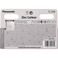 Panasonic AA Zinc Carbon Batteries - New R6 1.5V