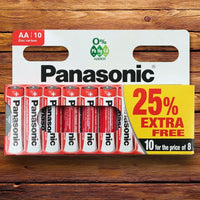 40x Panasonic AA Zinc Carbon Batteries LR06 1.5V MN1500 for Remote Controls and More