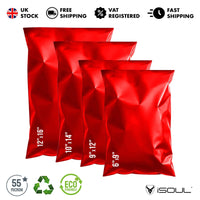 Mixed Size Multi Pack Color Mailing Bags, Self Seal 4 Size Strong Waterproof Poly Plastic Envelopes for Parcels, Packaging, Small, Medium, Large Mail, Shipping Delivery Bags