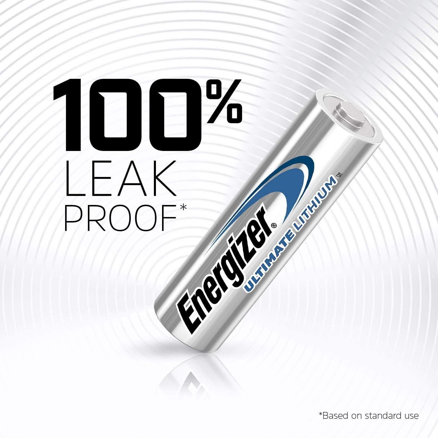 Energizer Ultimate Lithium AA Batteries - Long-Lasting, High-Performance Power Packs Available in Quantities of 10 to 100