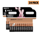 Duracell Simply AAA Batteries MN2400 LR03 1.5V Alkaline Battery Pack of 12 - Reliable and Long-Lasting - Remote, Wireless