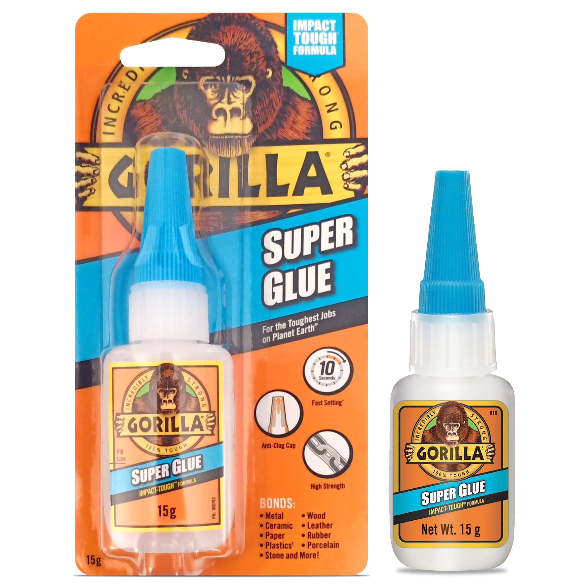 Gorilla Super Glue Precise Gel 15g No Run More Control Grip Extra Multi Purpose