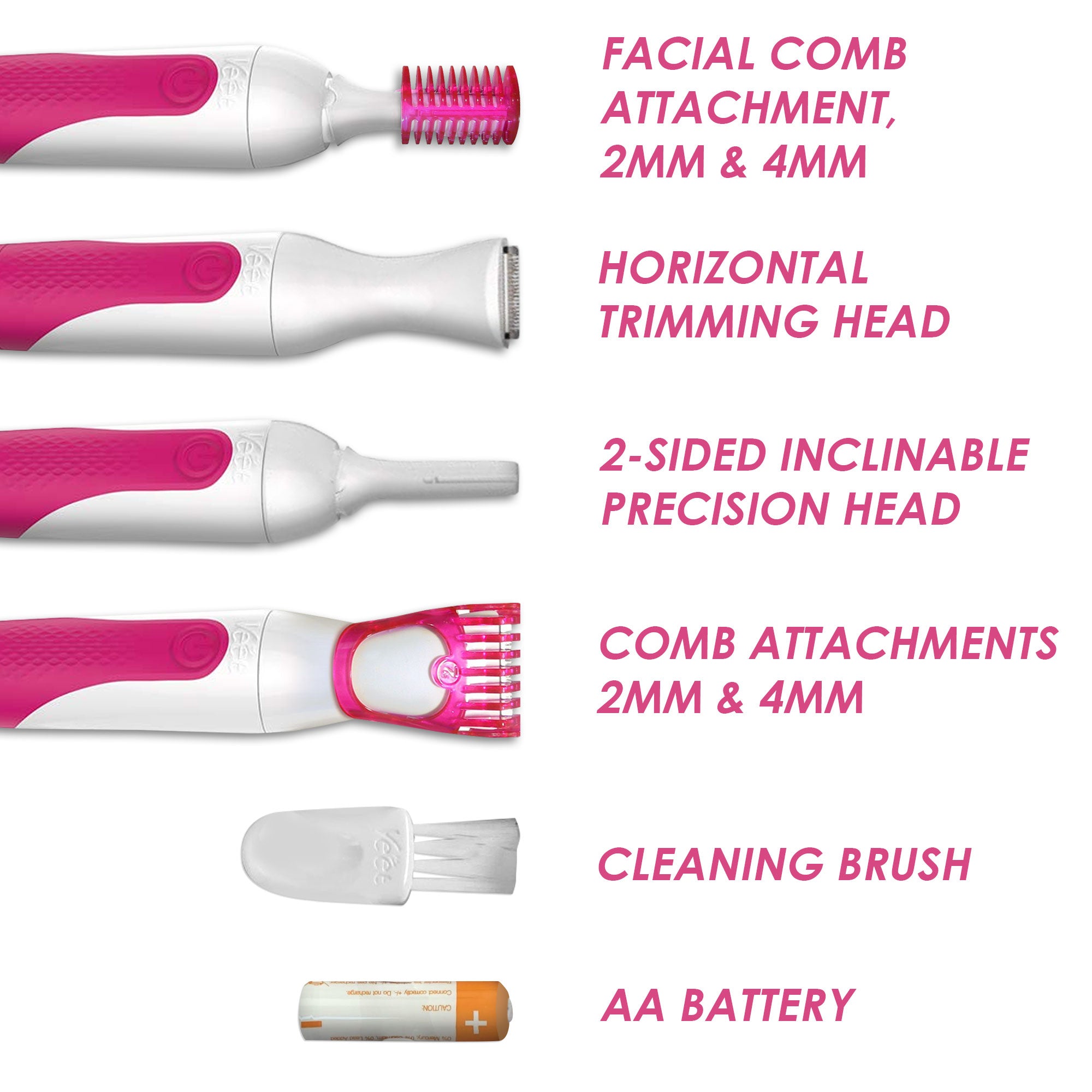 Veet Sensitive Precision Waterproof Bikini Face Hair Trimmer Kit