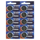 Renata CR2025 Watch Battery 3V Swiss Made | 10 Pack