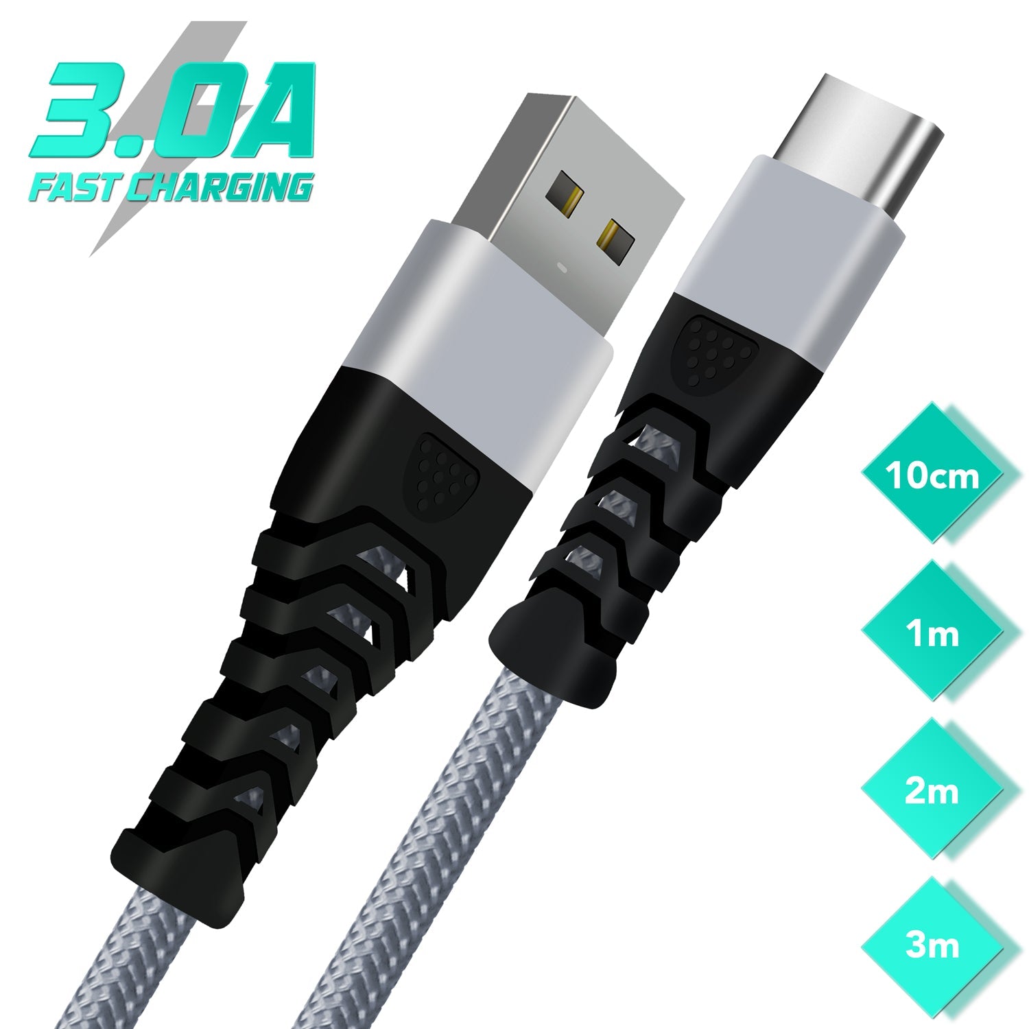 USB C Cable Type C Charger Fast Charging Lead for Samsung Huawei Sony