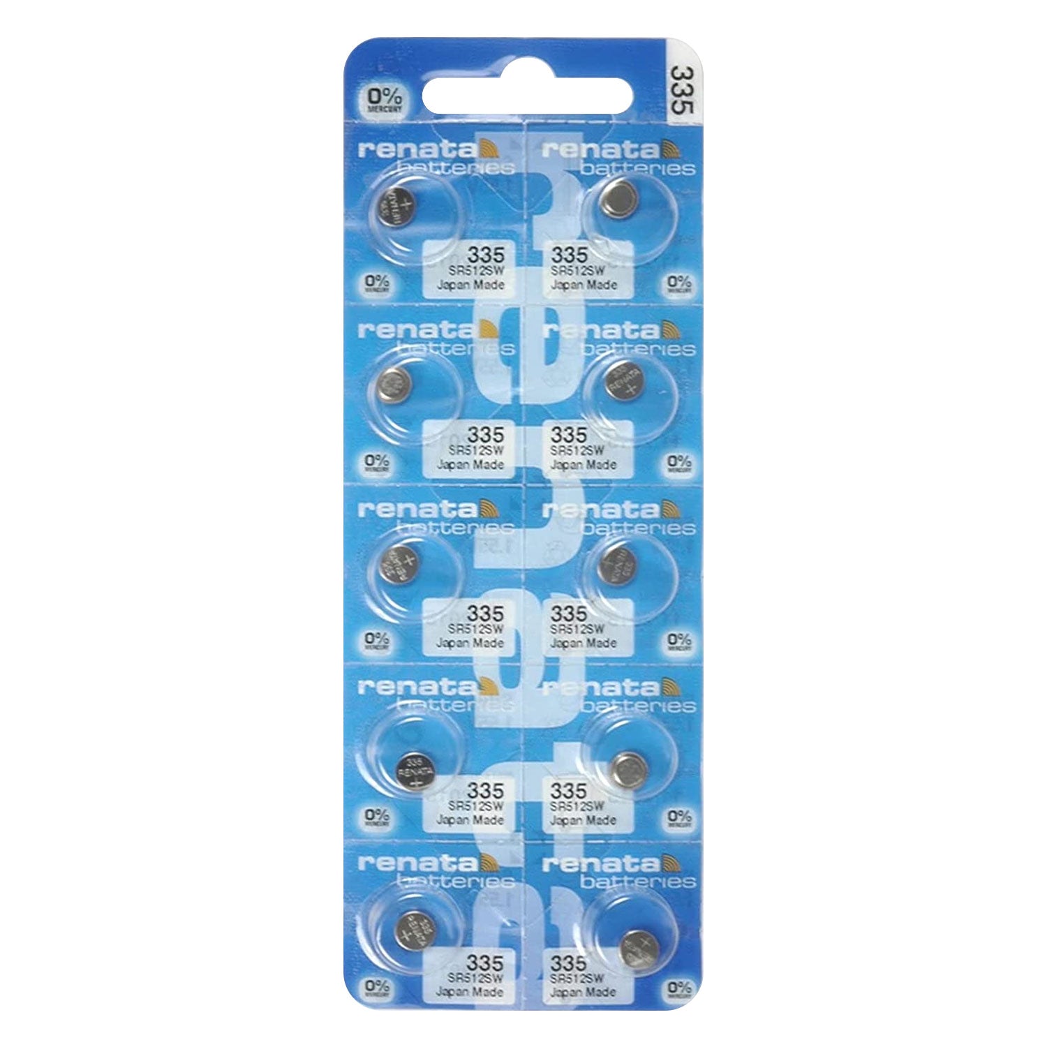 Renata 335 Watch Battery 1.55 V Swiss Made | 10 Pack