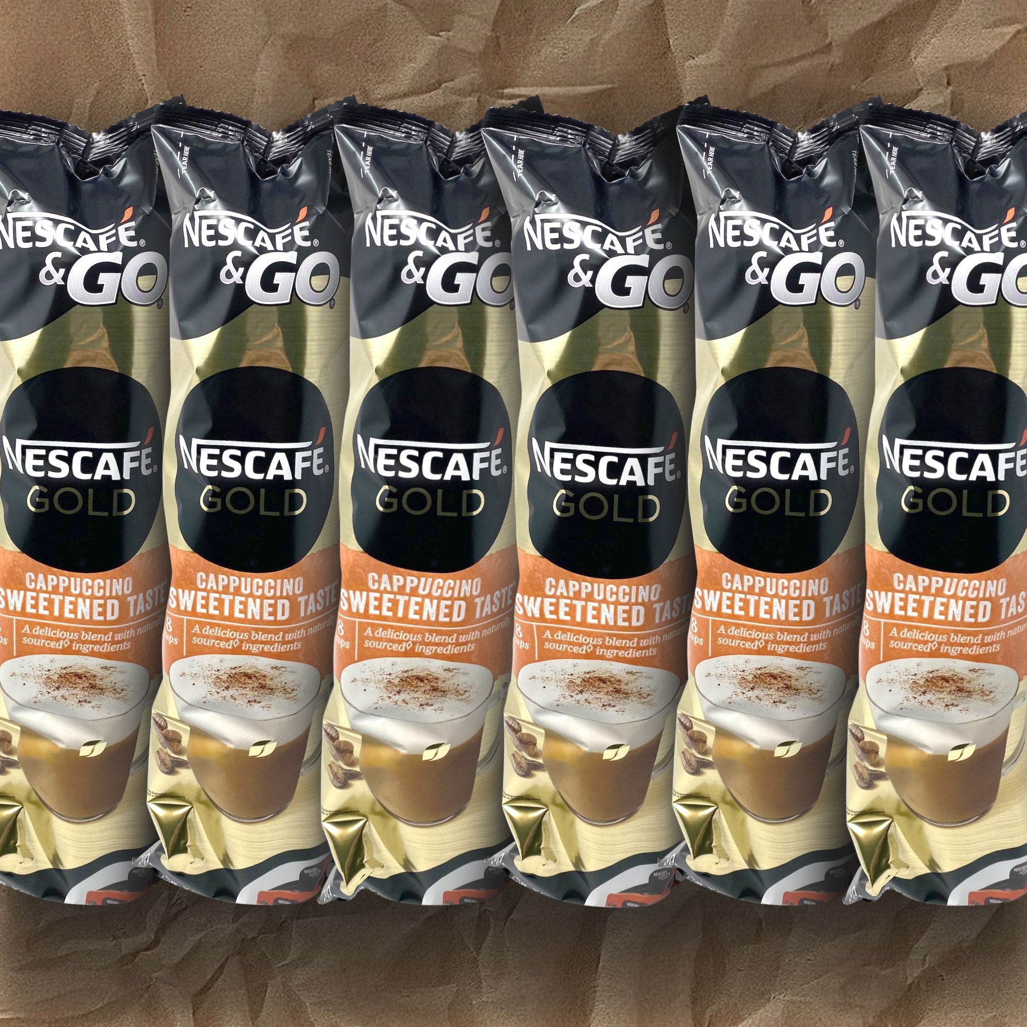 NESCAFE GOLD CAPPUCCINO UNSWEETENED TASTE HOT CHOCOLATE WHITE 8 16 COFFEE CUPS