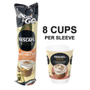 NESCAFE GOLD CAPPUCCINO UNSWEETENED TASTE HOT CHOCOLATE WHITE 8 16 COFFEE CUPS