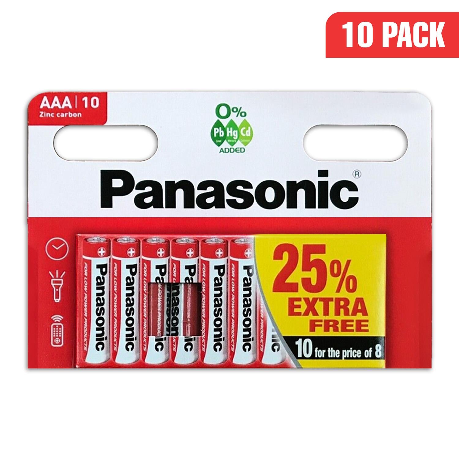 Panasonic AAA Zinc Carbon Batteries - 1.5V Accessories Devices