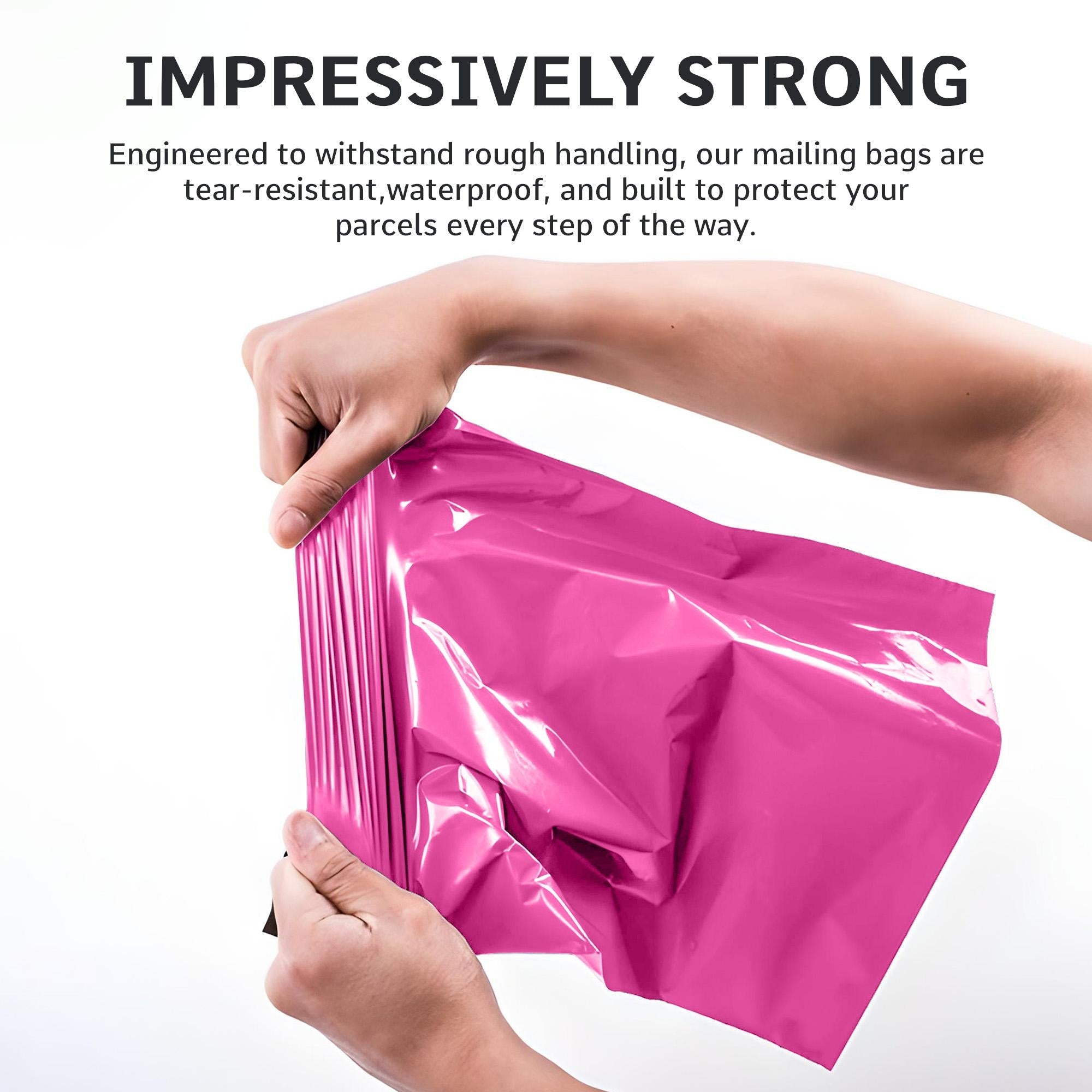 Hot Pink Mailing Bags iSOUL Shipping Poly Postal Self Seal Bags Small Mailing Bags Postage Packaging Bags