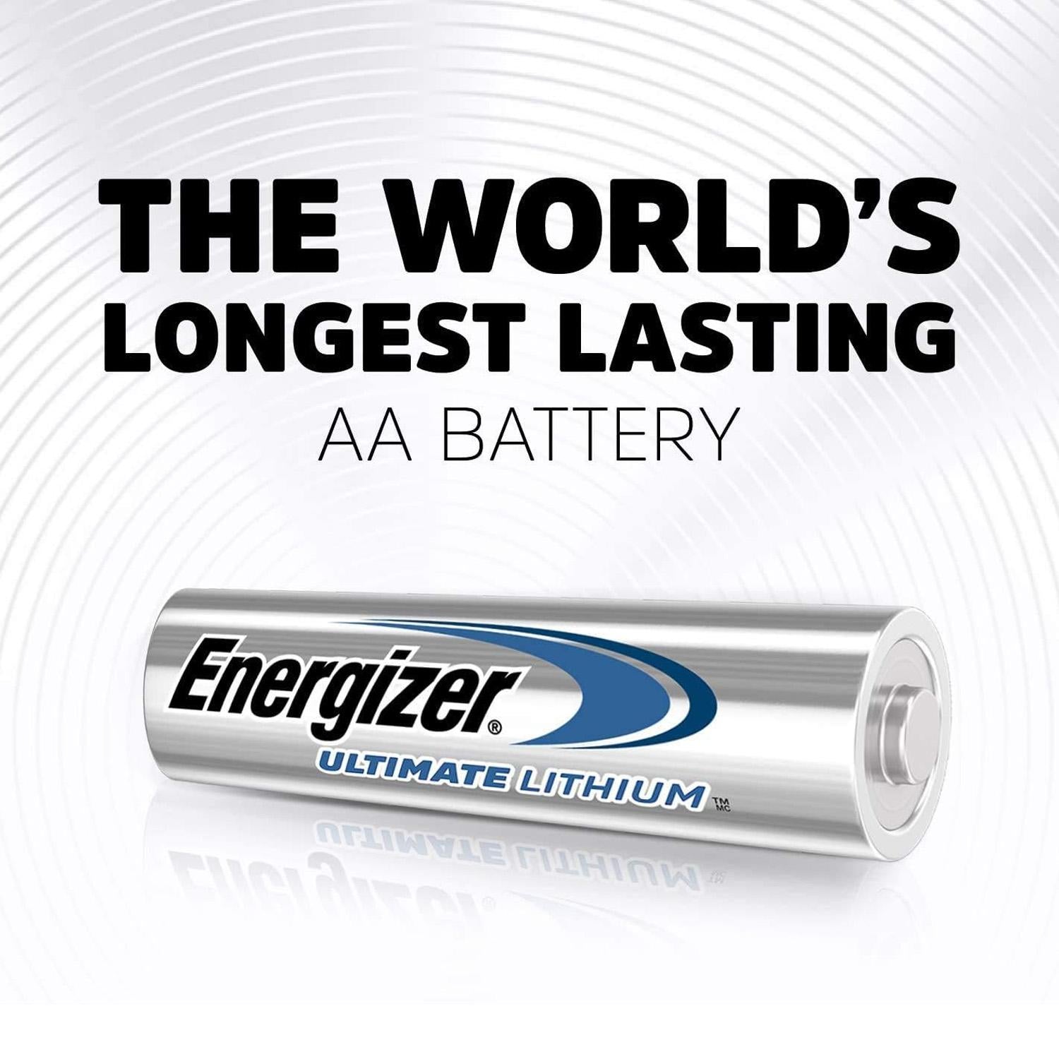 Energizer Ultimate Lithium AAA Batteries - Long-Lasting, High-Performance Power Packs Available in Packs of 10 to 100 - Digital, Wireless Accessories Handheld