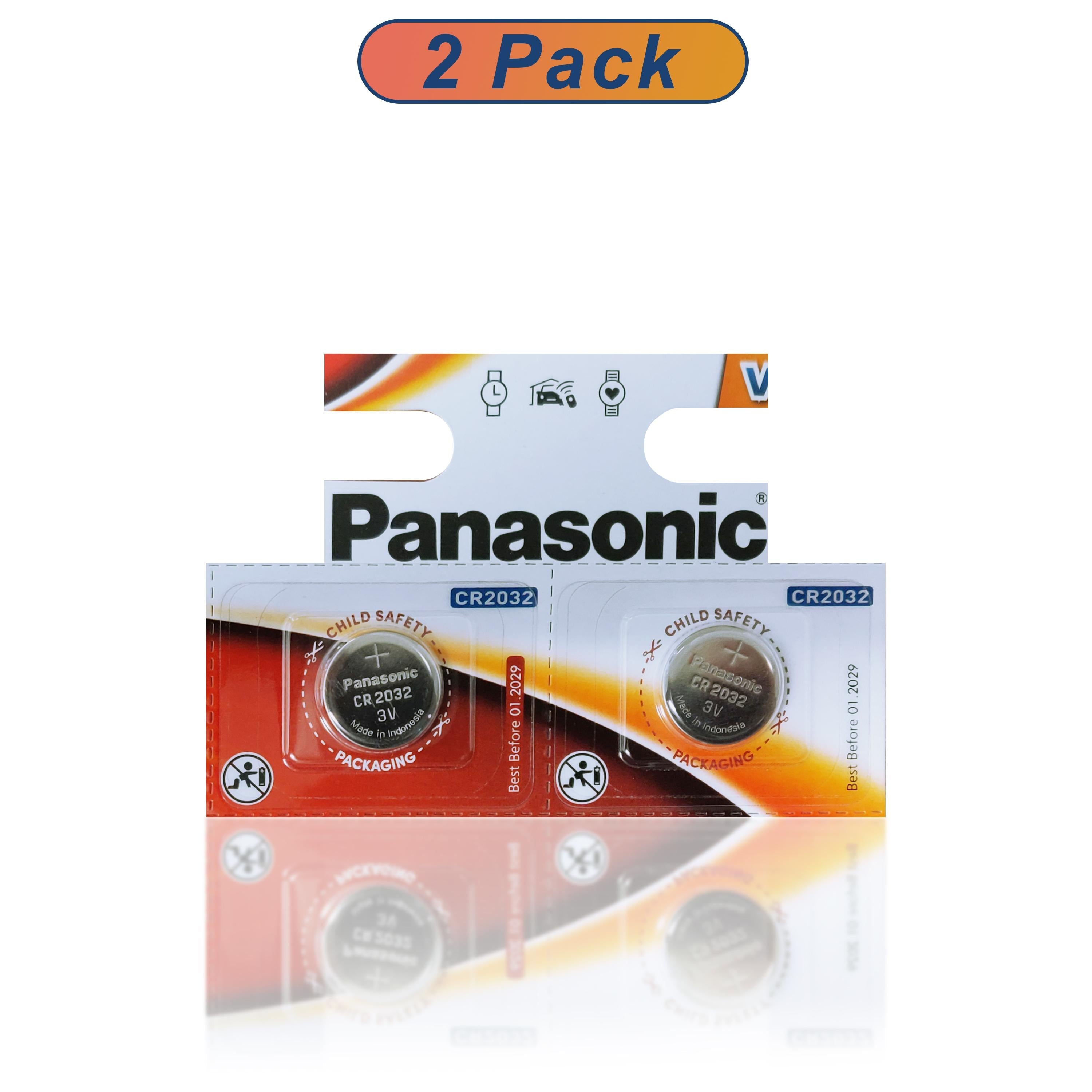 Panasonic CR2032 Lithium Button Cell Battery for Key Fobs, Watches and More - Pack of 2, 4, 6 or 10 - Remote, Electronic Accessories Compact