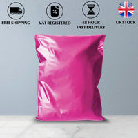 iSOUL Hot Pink Poly Mailing Bags (6" x 9") - Durable Postage and Shipping Envelopes - Available in Packs of 50 to 1000 delivery bags postage bags postbag mailing bag selfseal mailbags