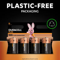 Duracell Plus D Batteries (Multi-Pack) - Reliable, Long-Lasting Energy for Household & Toys