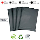 iSOUL Grey Mailing Bags for Posting Clothes 5”x7” to 24”x36”, Self-Seal Closure Postal Packaging Bags, Tempered Proof Postage Bags Envelopes