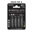 Eneloop Pro AA Rechargeable Batteries 2500mAh, Pack of 4 - High Capacity Ni-MH for High-Drain Devices