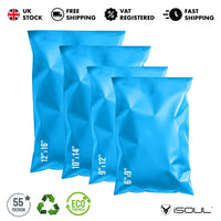 Mixed Size Multi Pack Color Mailing Bags, Self Seal 4 Size Strong Waterproof Poly Plastic Envelopes for Parcels, Packaging, Small, Medium, Large Mail, Shipping Delivery Bags