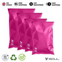 Mixed Size Multi Pack Color Mailing Bags, Self Seal 4 Size Strong Waterproof Poly Plastic Envelopes for Parcels, Packaging, Small, Medium, Large Mail, Shipping Delivery Bags