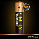 Duracell Simply AA Alkaline Batteries - Pack of 12 MN1500 AA Batteries Long Lasting Power for Remote Controls, Toys & More - Wireless Accessories Devices