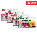 40x Panasonic AA Zinc Carbon Batteries LR06 1.5V MN1500 for Remote Controls and More