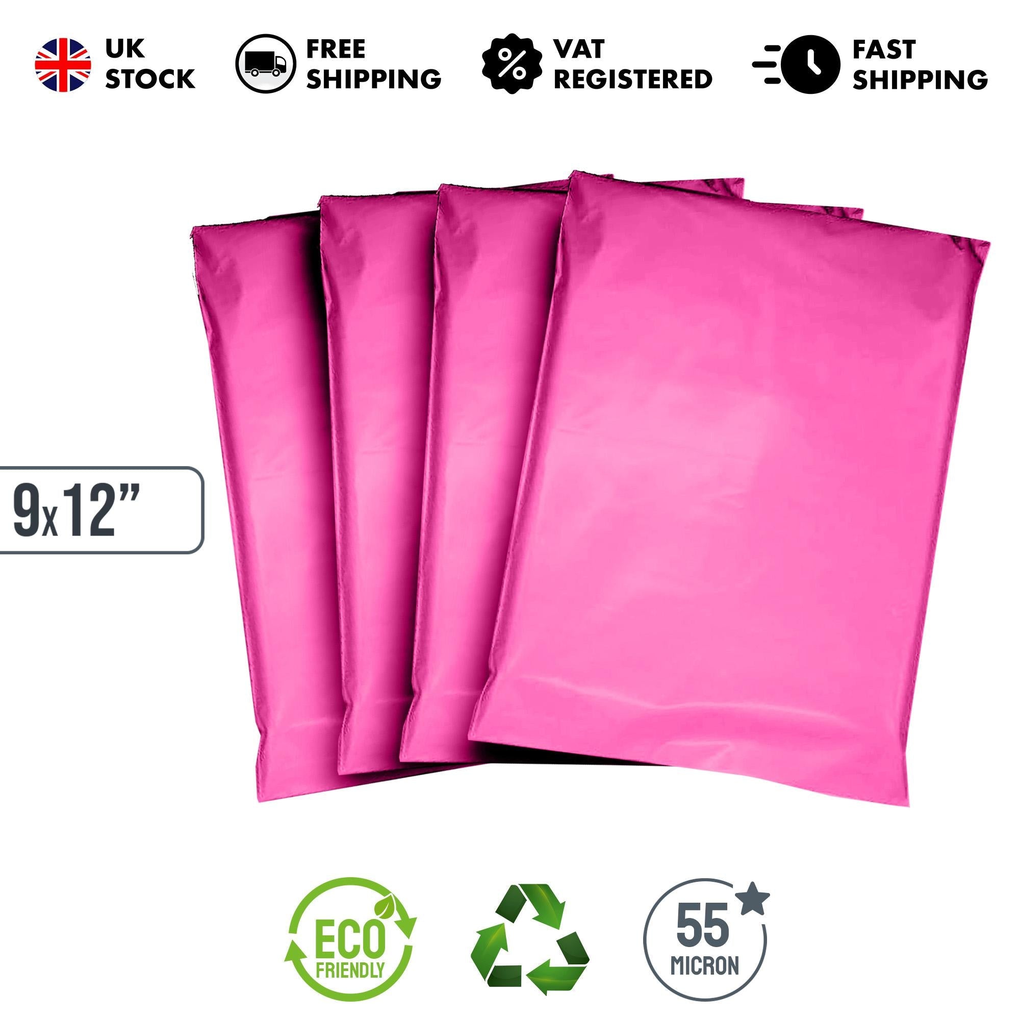 Hot Pink Mailing Bags iSOUL Shipping Poly Postal Self Seal Bags Small Mailing Bags Postage Packaging Bags