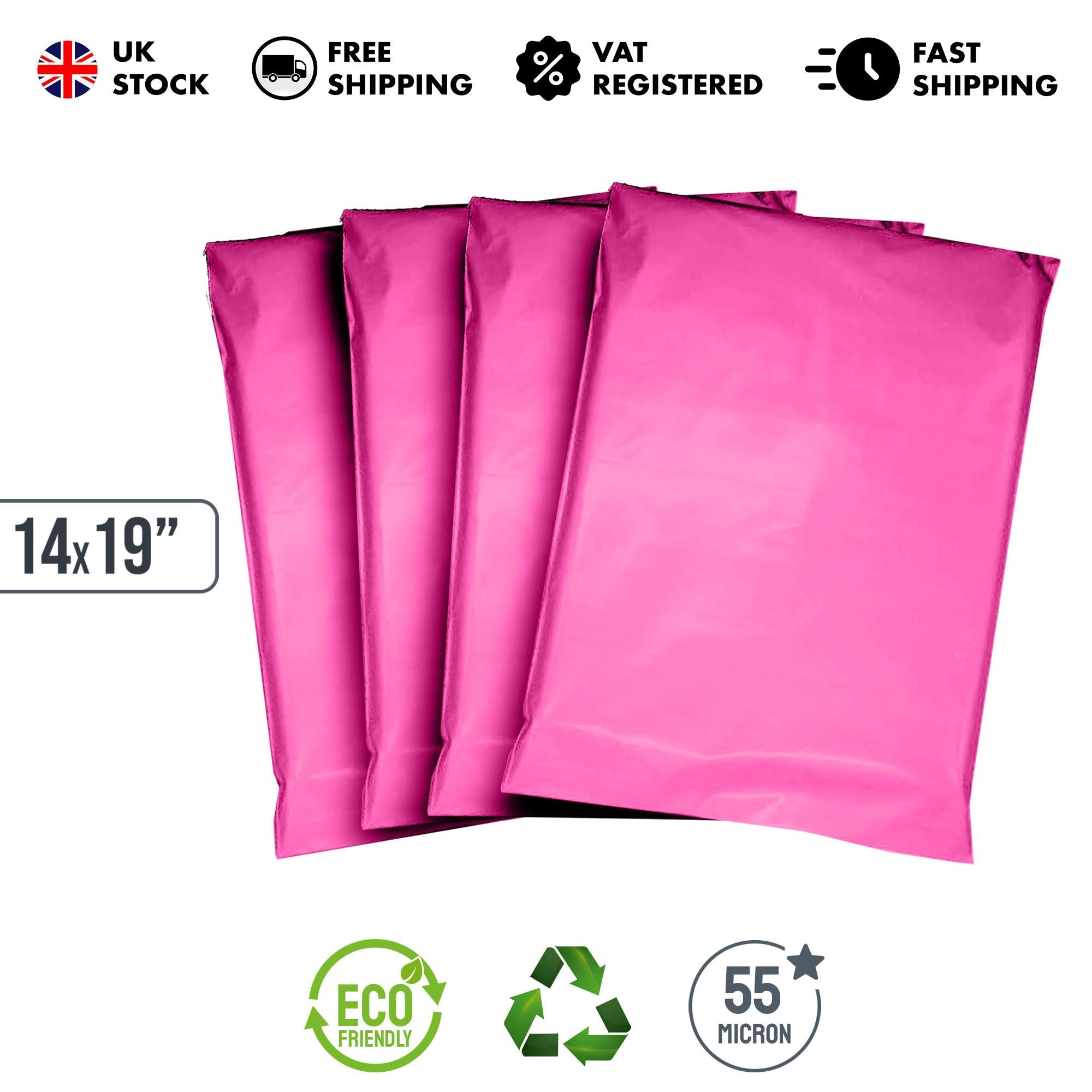 Hot Pink Mailing Bags iSOUL Shipping Poly Postal Self Seal Bags Small Mailing Bags Postage Packaging Bags