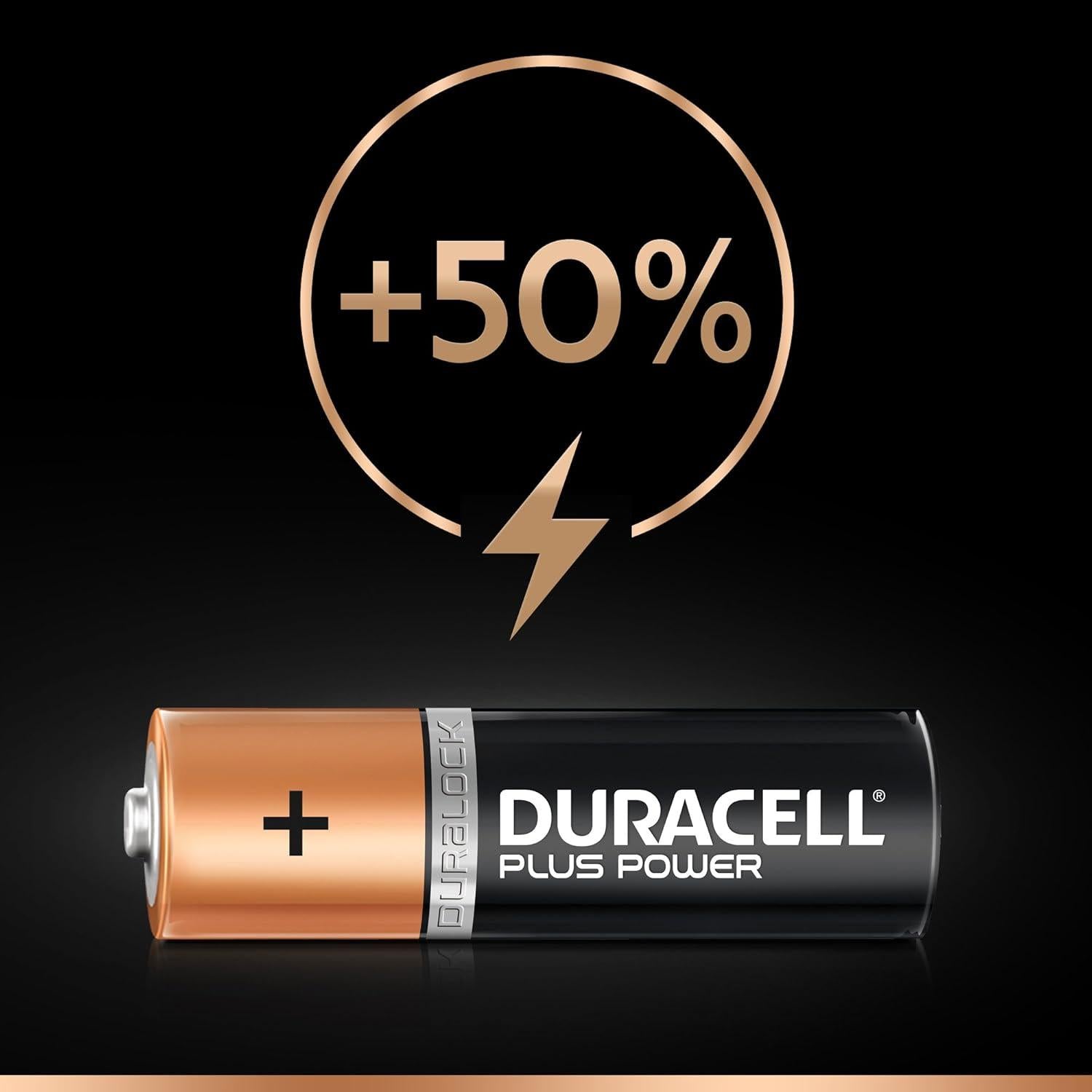 Duracell Plus Power AA Alkaline Batteries, Pack of 4 - Reliable Energy for Your Everyday Devices