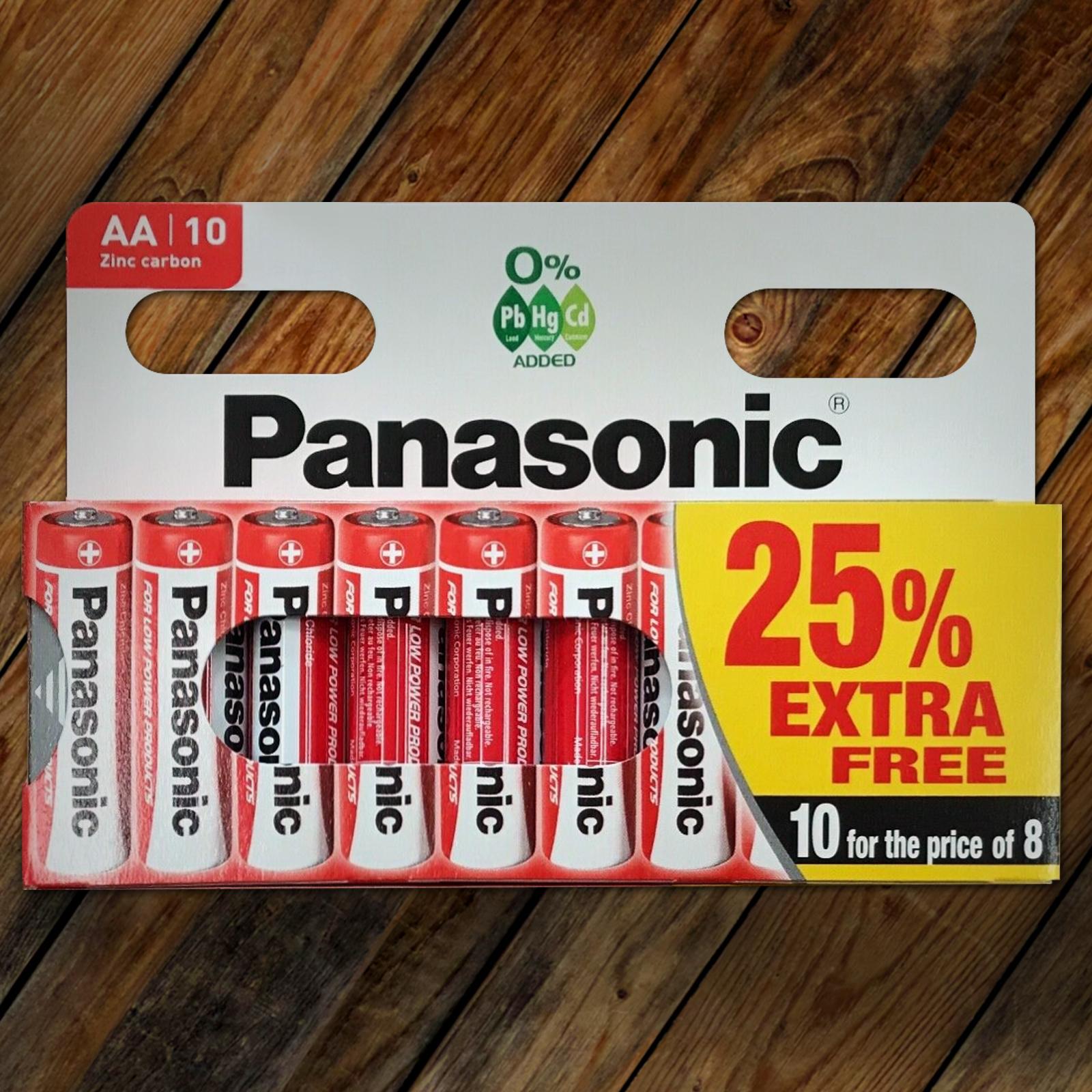 Panasonic Zinc Carbon AA & AAA Batteries - 50 Pack (30 x AA & 20 x AAA) for Everyday Devices